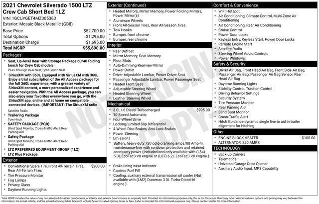2021 Chevrolet Silverado 1500 LTZ 4WD