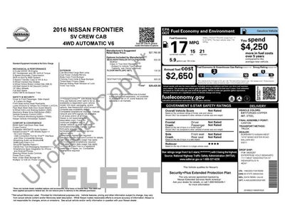 2016 Nissan Frontier SV