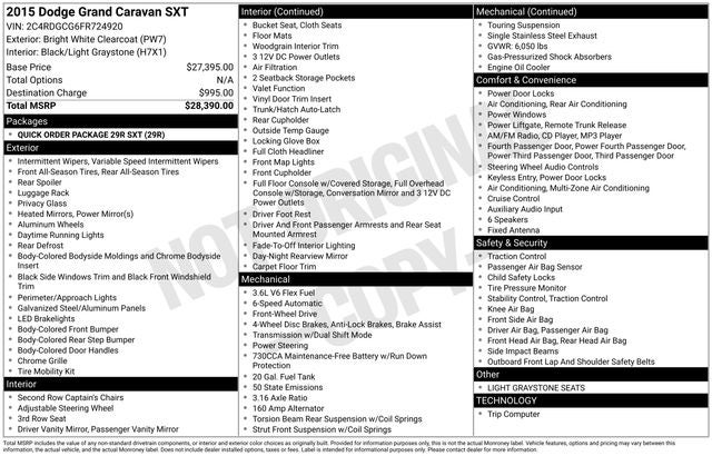 2015 Dodge Grand Caravan SXT