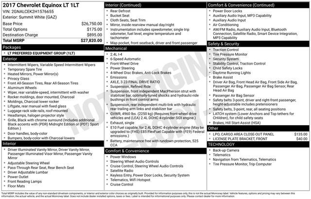 2017 Chevrolet Equinox LT