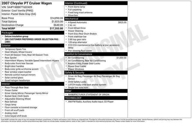 2007 Chrysler PT Cruiser Base