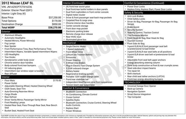 2012 Nissan Leaf SL