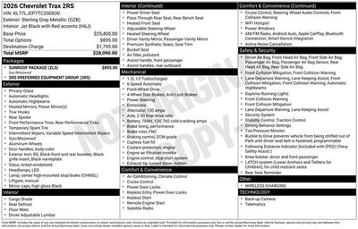 2026 Chevrolet Trax 2RS