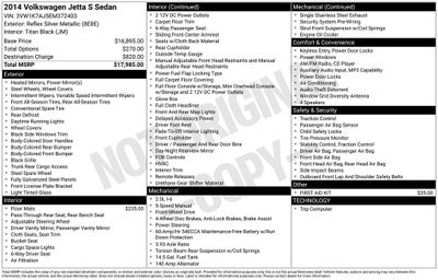 2014 Volkswagen Jetta 2.0L S