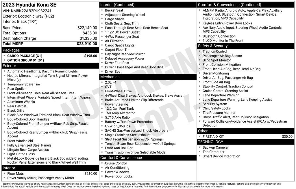 2023 Hyundai Kona SE
