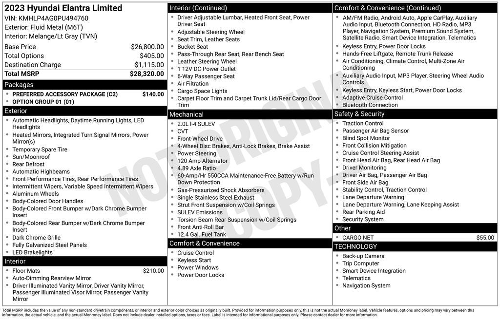 2023 Hyundai Elantra Limited