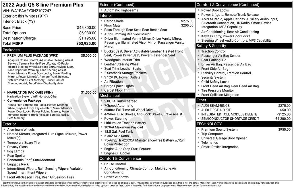 2022 Audi Q5 45 S line Premium Plus quattro