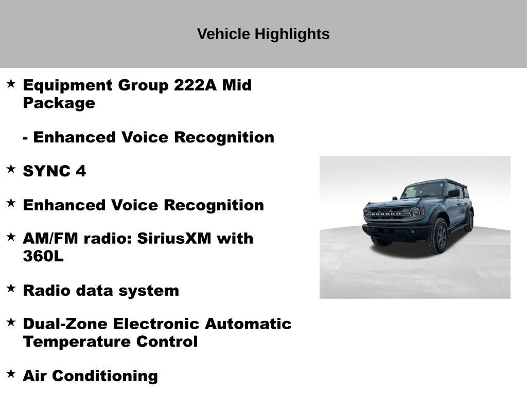 2023 Ford Bronco Big Bend