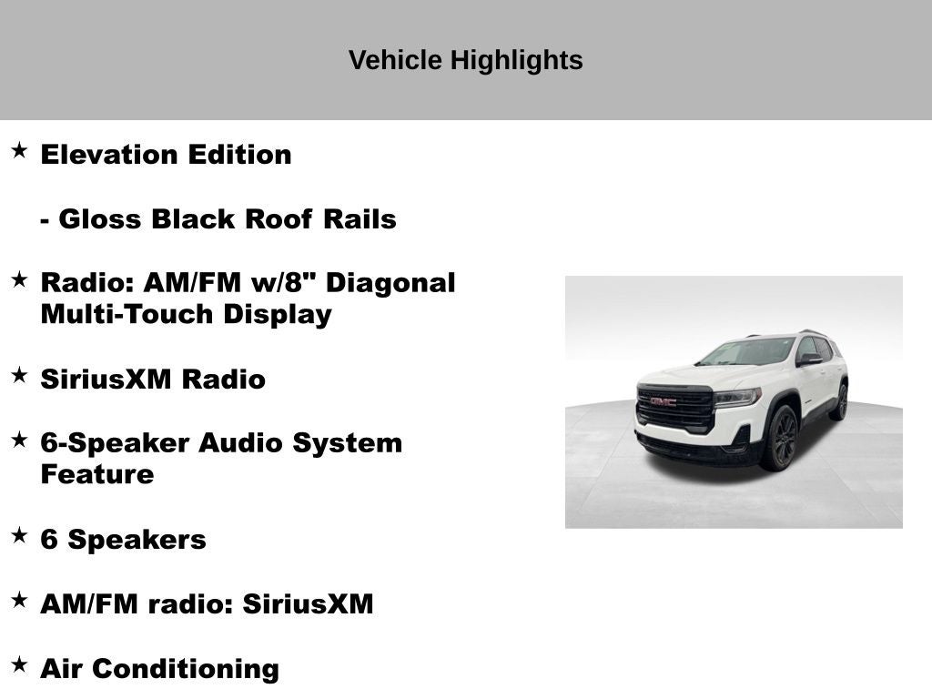 2023 GMC Acadia SLE
