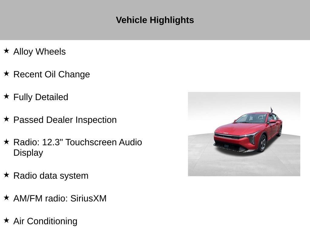 2025 Kia K4 LXS