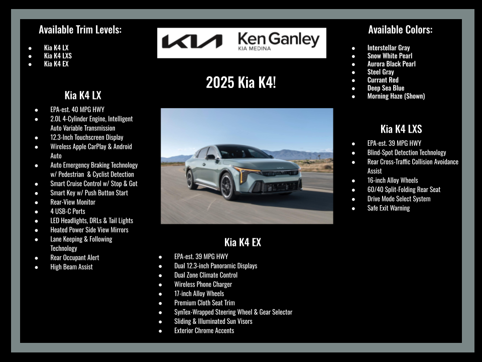 2025 Kia K4 EX