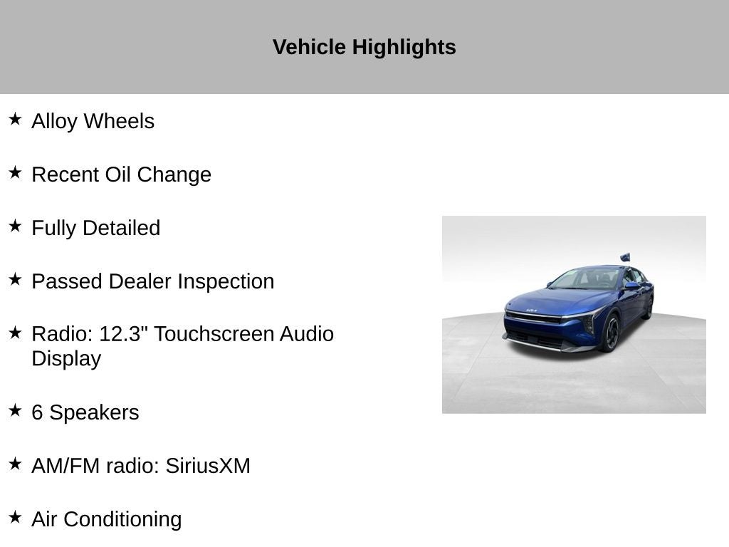 2025 Kia K4 EX