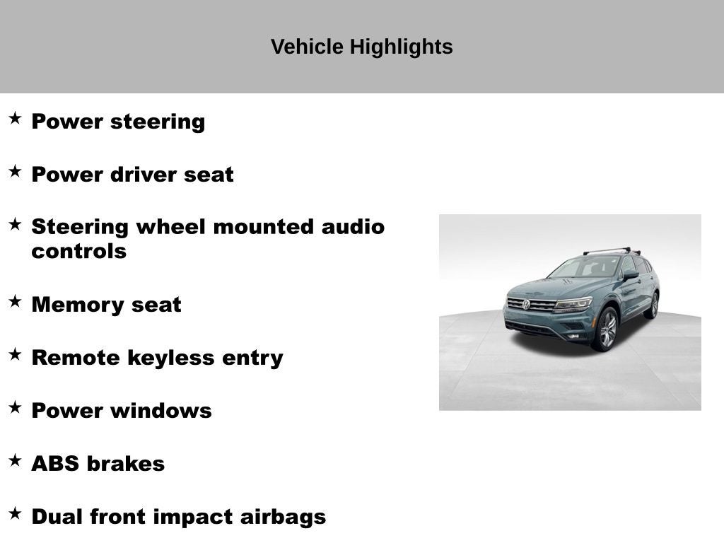 2019 Volkswagen Tiguan 2.0T SEL Premium 4Motion