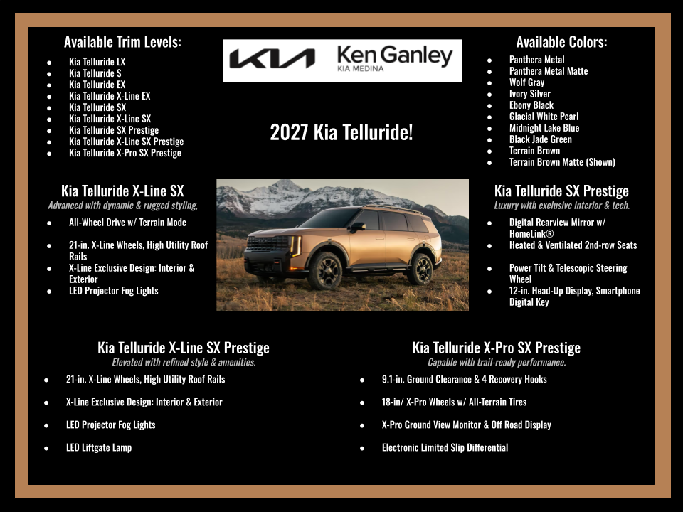 2027 Kia Telluride X-Line SX-Prestige