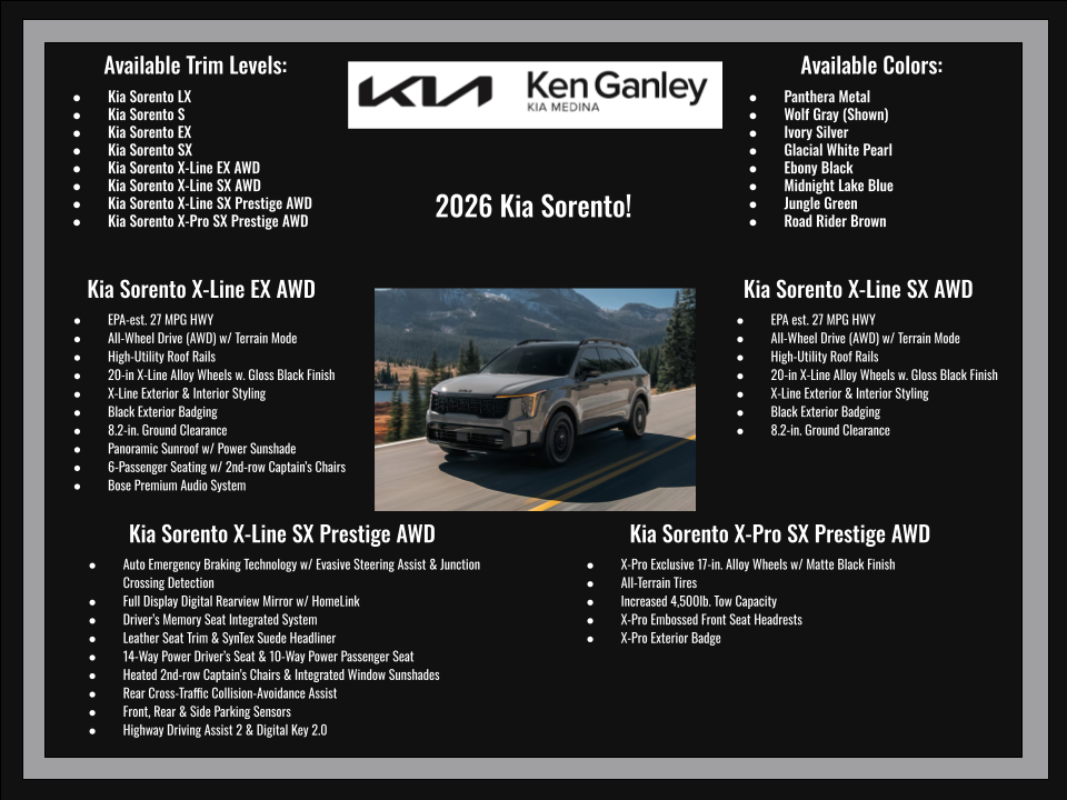 2026 Kia Sorento S