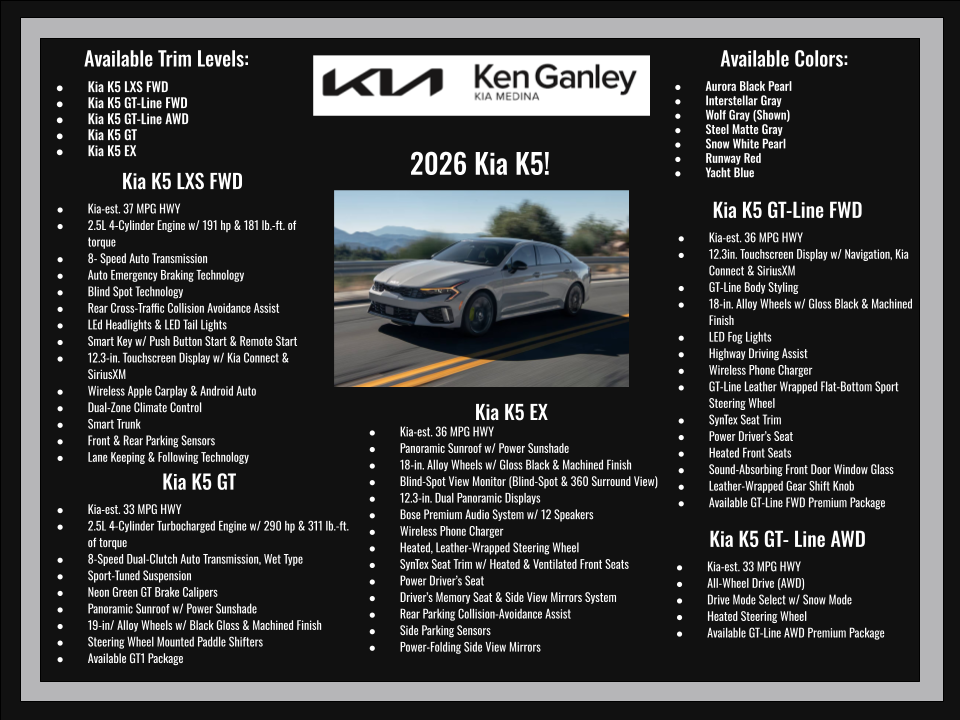 2026 Kia K5 GT