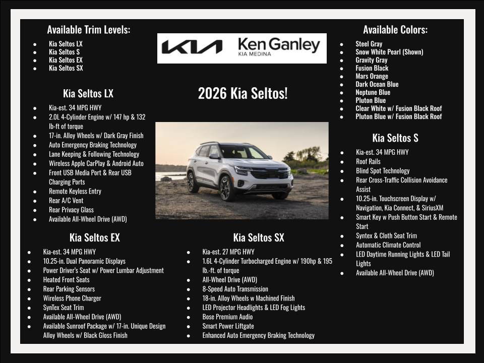 2026 Kia Seltos SX