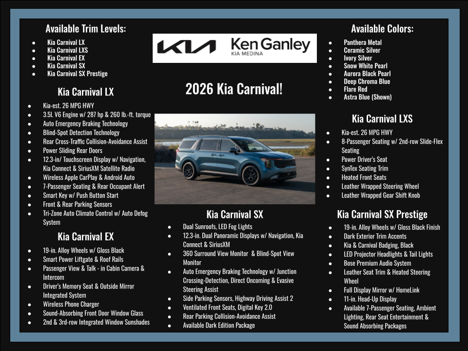 2026 Kia Carnival Hybrid SX Prestige