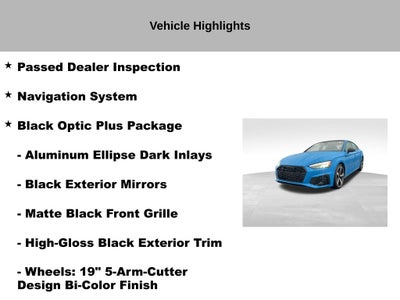 2022 Audi A5 Sportback Premium Plus S Line quattro
