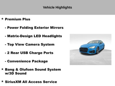 2022 Audi A5 Sportback Premium Plus S Line quattro