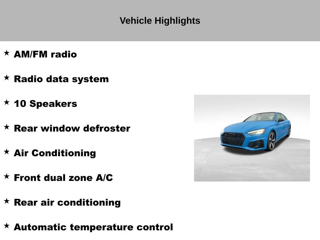 2022 Audi A5 Sportback Premium Plus S Line quattro
