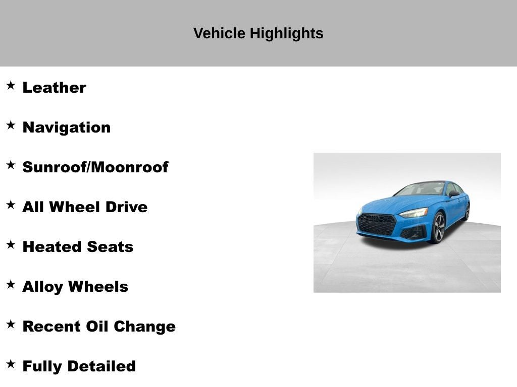 2022 Audi A5 Sportback Premium Plus S Line quattro
