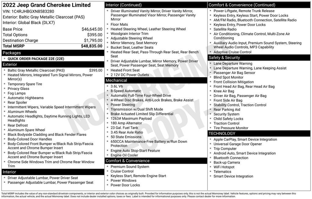 2022 Jeep Grand Cherokee Limited