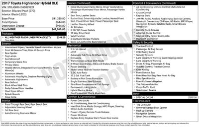 2017 Toyota Highlander Hybrid XLE
