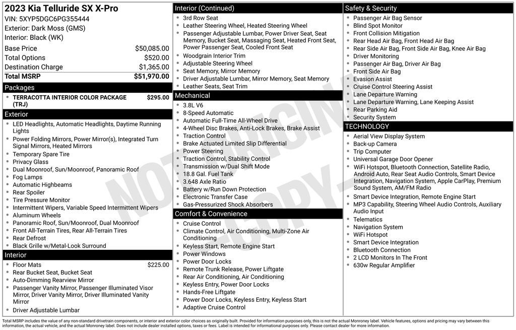 2023 Kia Telluride SX X-Pro