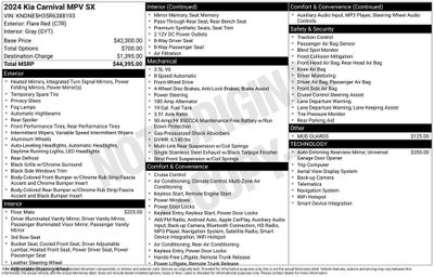 2024 Kia Carnival SX