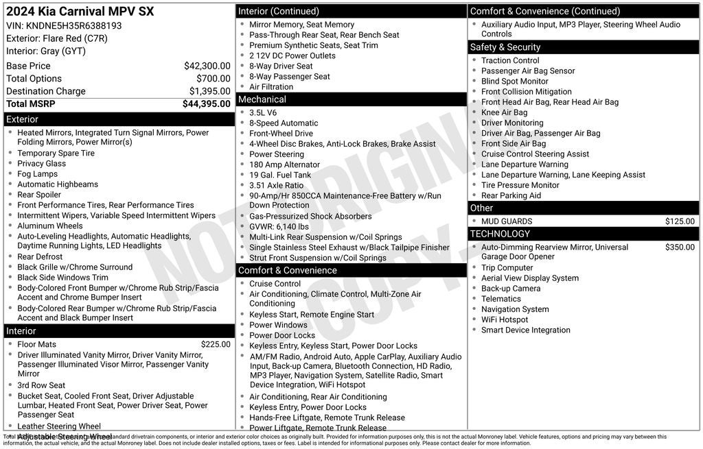 2024 Kia Carnival SX