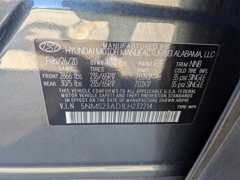 2020 Hyundai Santa Fe SE
