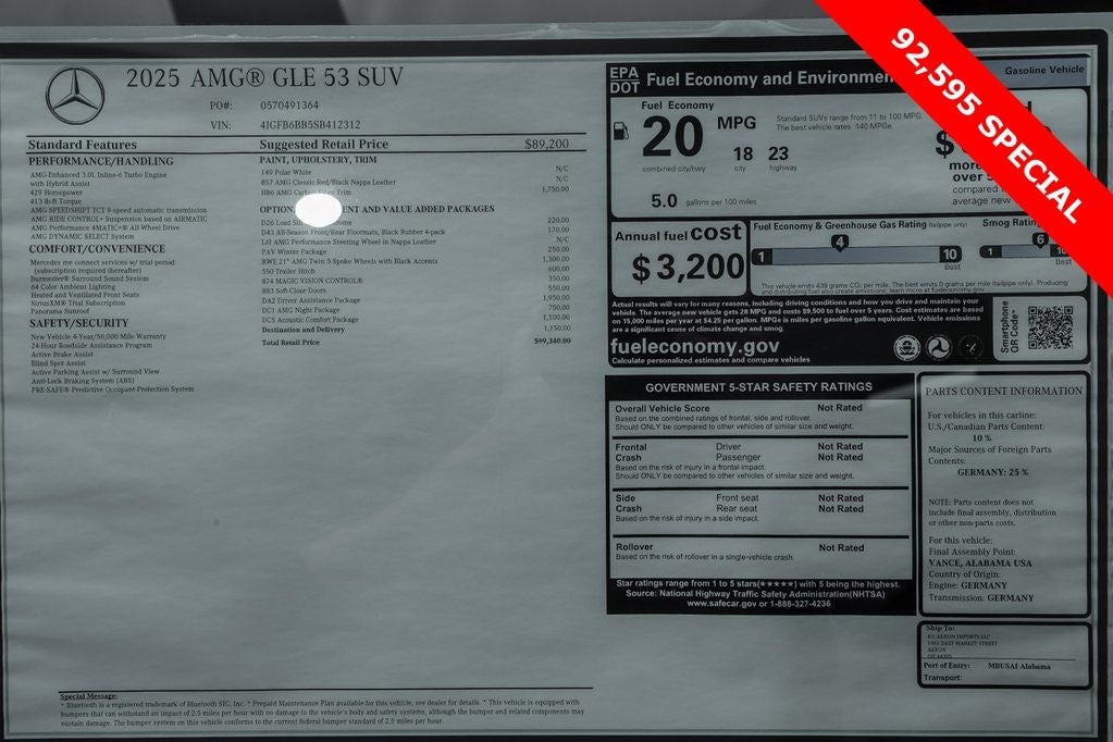 2025 Mercedes-Benz GLE GLE 53 AMG® 4MATIC®