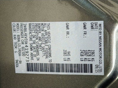 2025 Nissan Altima 2.5 SL