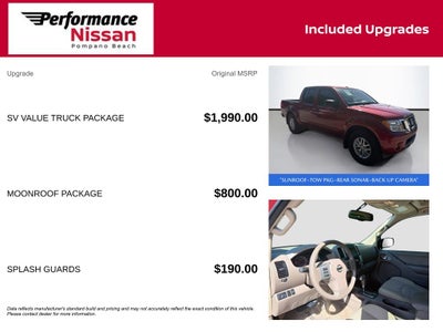 2017 Nissan Frontier SV W/SUNROOF