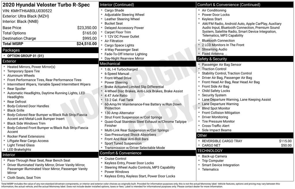 2020 Hyundai Veloster Turbo R-Spec