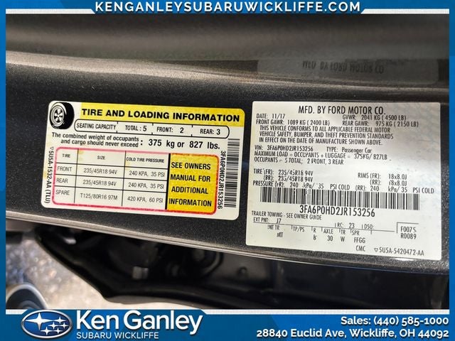 2018 Ford Fusion SE
