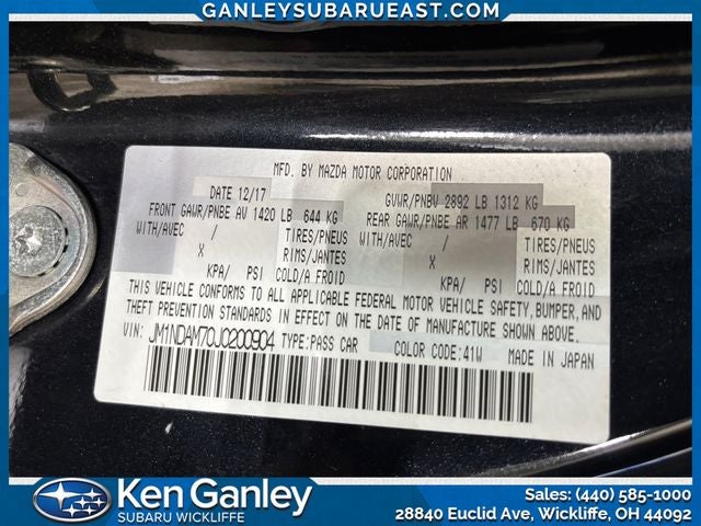 2018 Mazda Mazda Miata RF Grand Touring