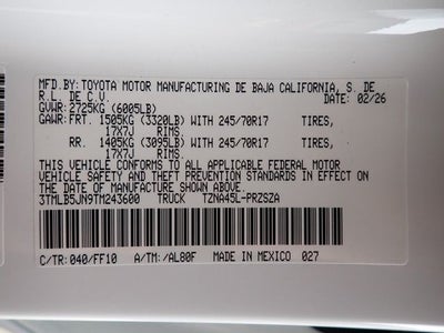 2026 Toyota Tacoma SR5