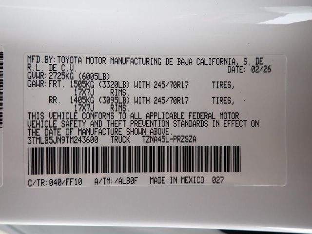 2026 Toyota Tacoma SR5