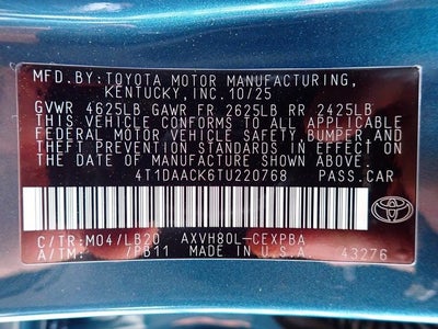 2026 Toyota Camry XSE