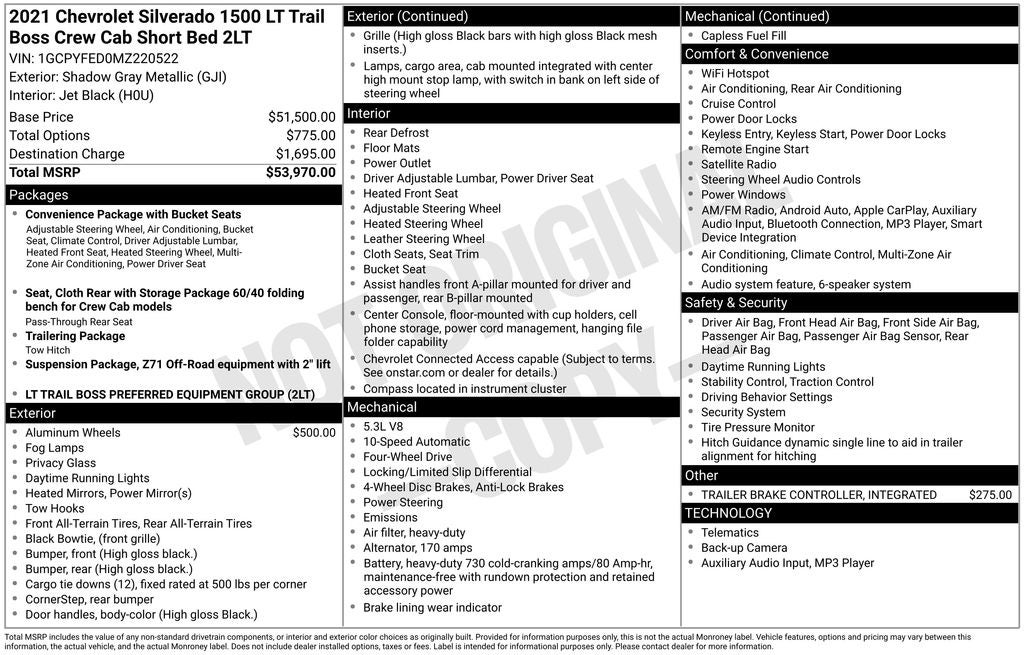 2021 Chevrolet Silverado 1500 LT Trail Boss