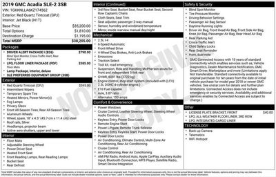 2019 GMC Acadia SLE-2