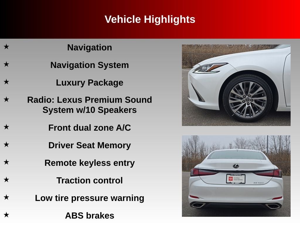 2019 Lexus ES 350 Luxury