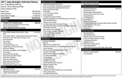 2017 Jeep Wrangler Unlimited Sahara