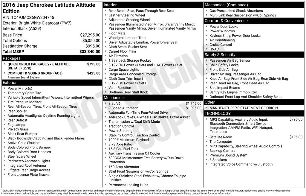 2016 Jeep Cherokee Latitude