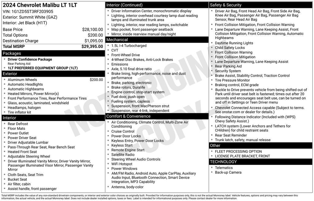 2024 Chevrolet Malibu LT 1LT