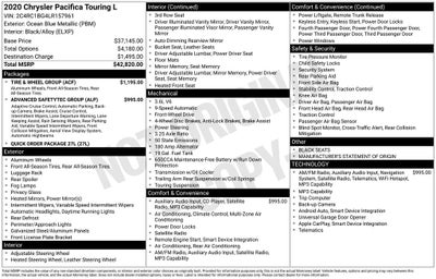 2020 Chrysler Pacifica Touring L
