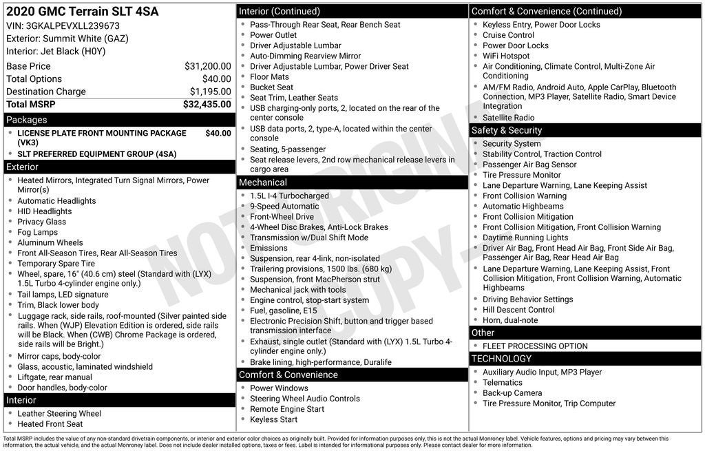 2020 GMC Terrain SLT