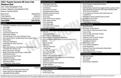 2021 Toyota Tacoma SR V6